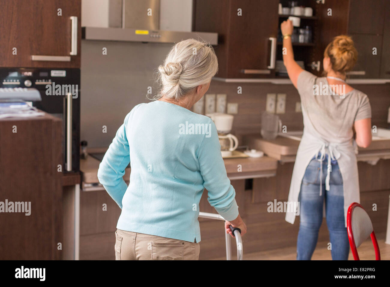 Senior e Home aiuto. Foto Stock