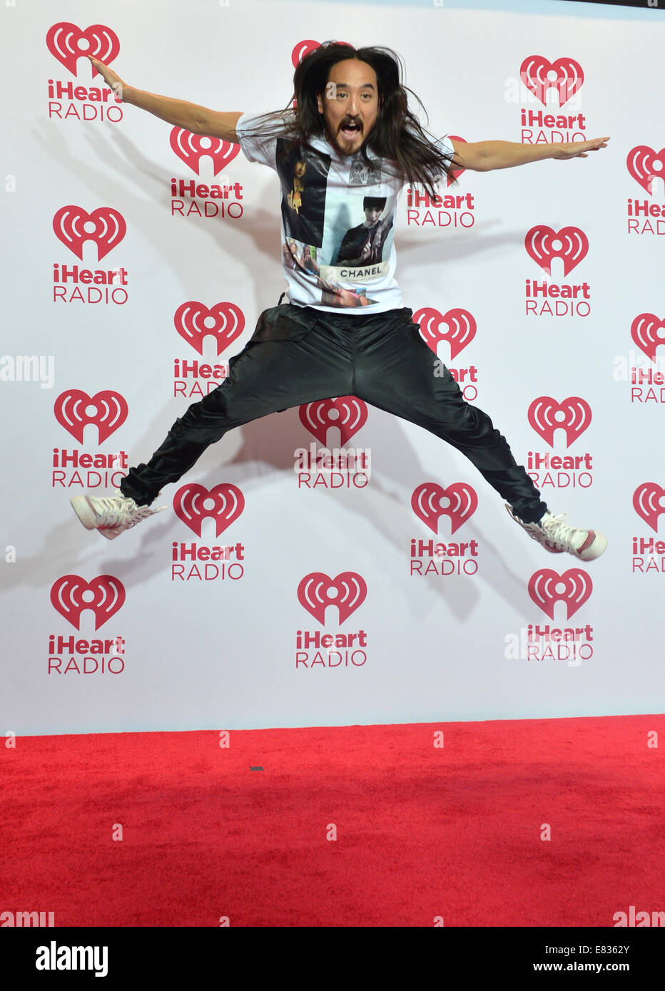 DJ Steve Aoki assiste il 2014 iHeartRadio Music Festival di Las Vegas Foto Stock