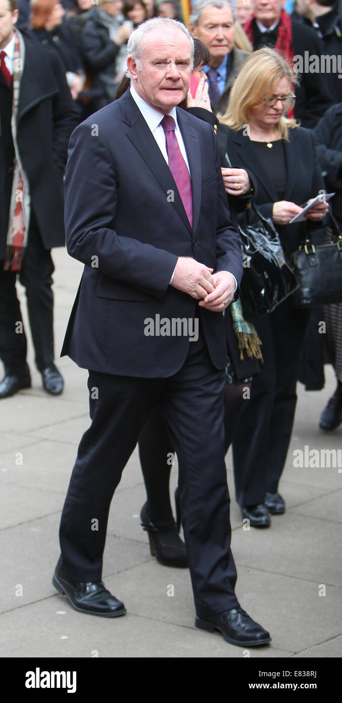 Il funerale di Anthony Benn, secondo il visconte Stansgate, a Santa Margherita la chiesa nel centro di Londra con: Martin McGuiness dove: Londra, Regno Unito quando: 27 Mar 2014 Foto Stock