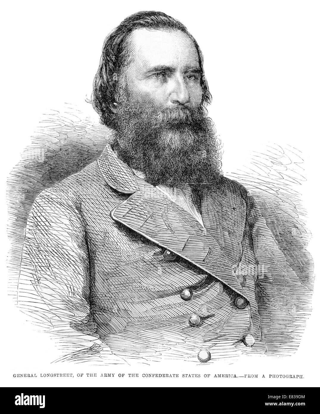 Il generale James Longstreet dell'esercito degli Stati Confederati d'America circa 1885 Foto Stock