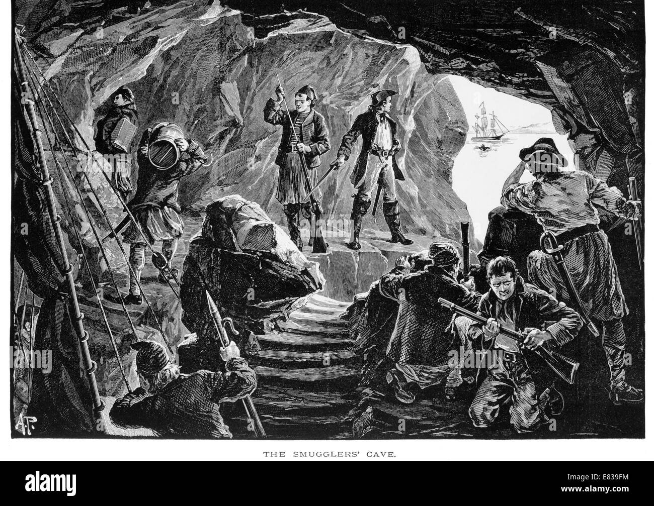 I contrabbandieri grotta circa 1885 Foto Stock