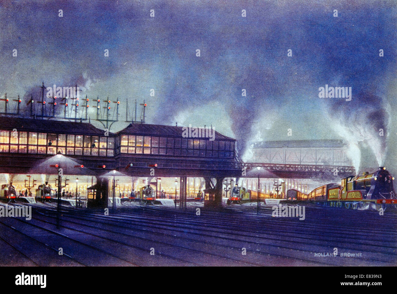 Terminale Waterloo London South Western Railway circa 1920 Foto Stock Terminale Waterloo London South Western Railway circa 1920 Foto Stock