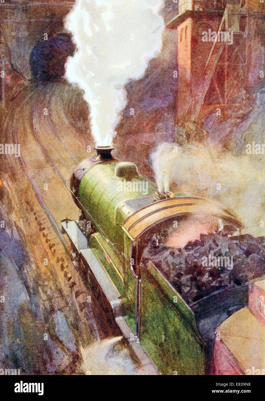 Londra a Sheffield grande centrale Express Sir Sam Fay 4 6 0 Non stop 164 miglia circa 1910 Foto Stock Londra a Sheffield grande centrale Express Sir Sam Fay 4 6 0 Non stop 164 miglia circa 1910 Foto Stock