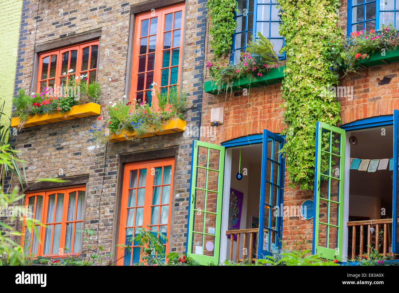 Hauses a Neal's Yard a Londra. Foto Stock
