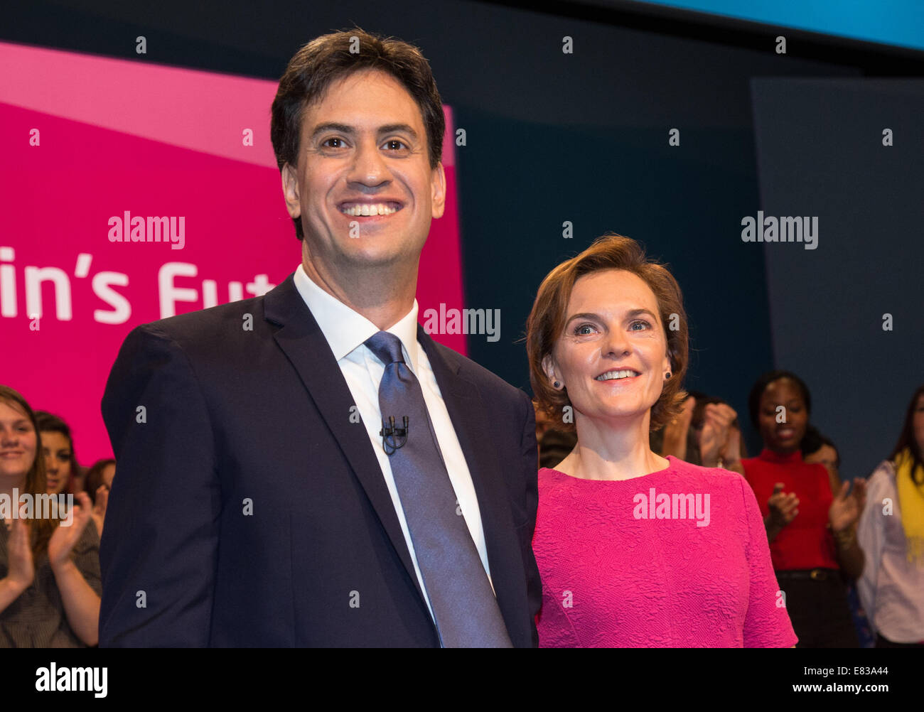 Ed Miliband e sua moglie Justine Thornton in occasione del congresso del partito laburista la Foto Stock