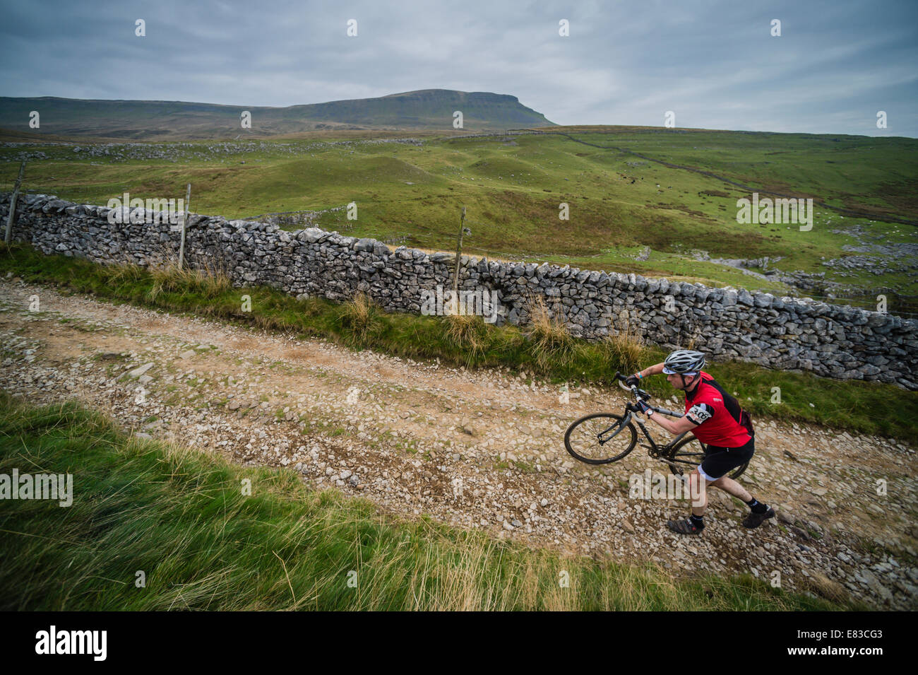 2014 3 picchi Ciclo-cross nello Yorkshire Dales Foto Stock