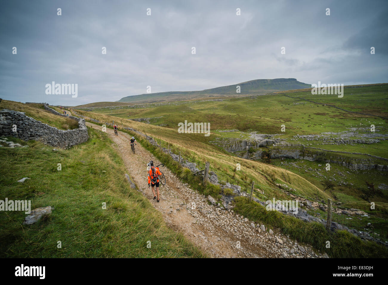 2014 3 picchi Ciclo-cross nello Yorkshire Dales Foto Stock