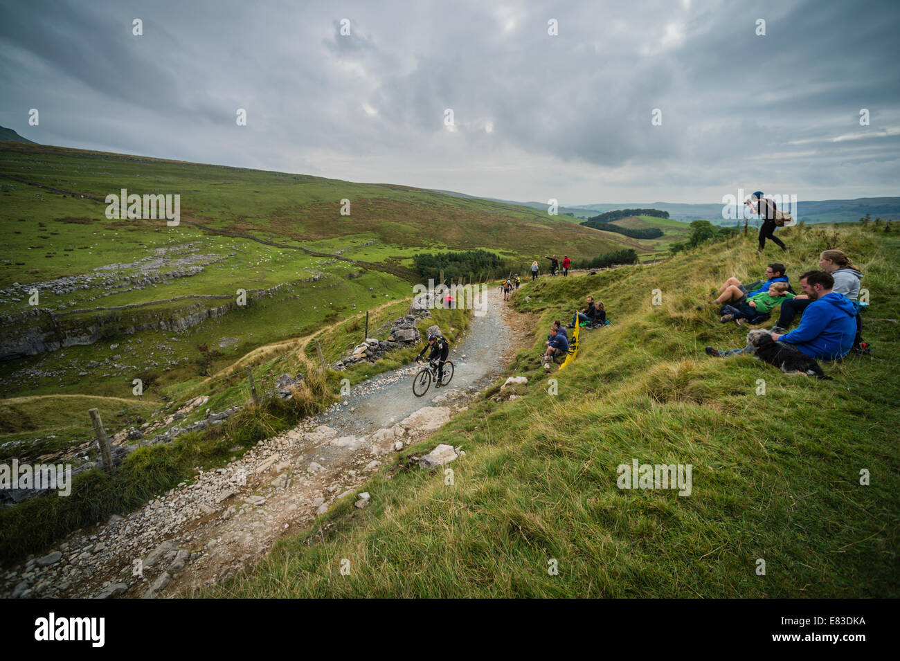 2014 3 picchi Ciclo-cross nello Yorkshire Dales Foto Stock