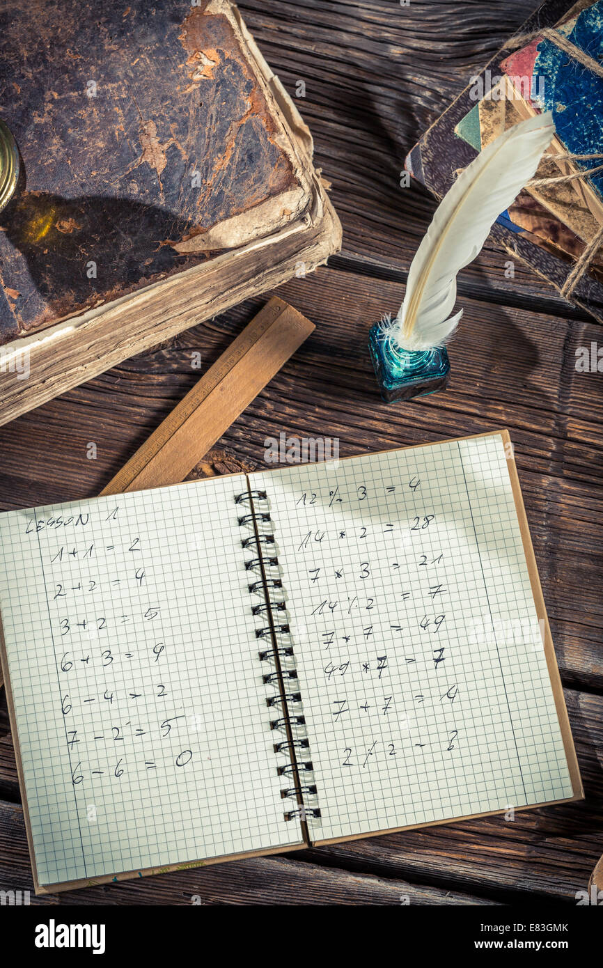 Le note da classi matematiche Foto Stock