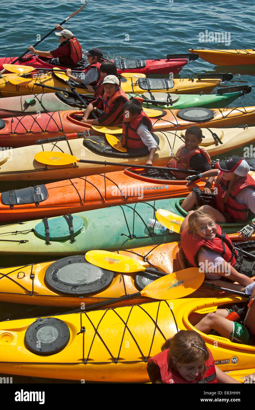 Formazione di canoa, Canada Foto Stock