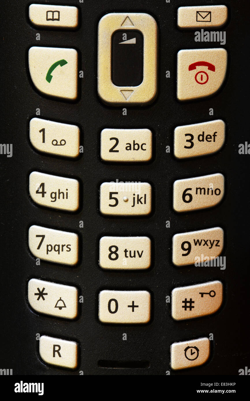 Tastierino telefonico, Foto Stock