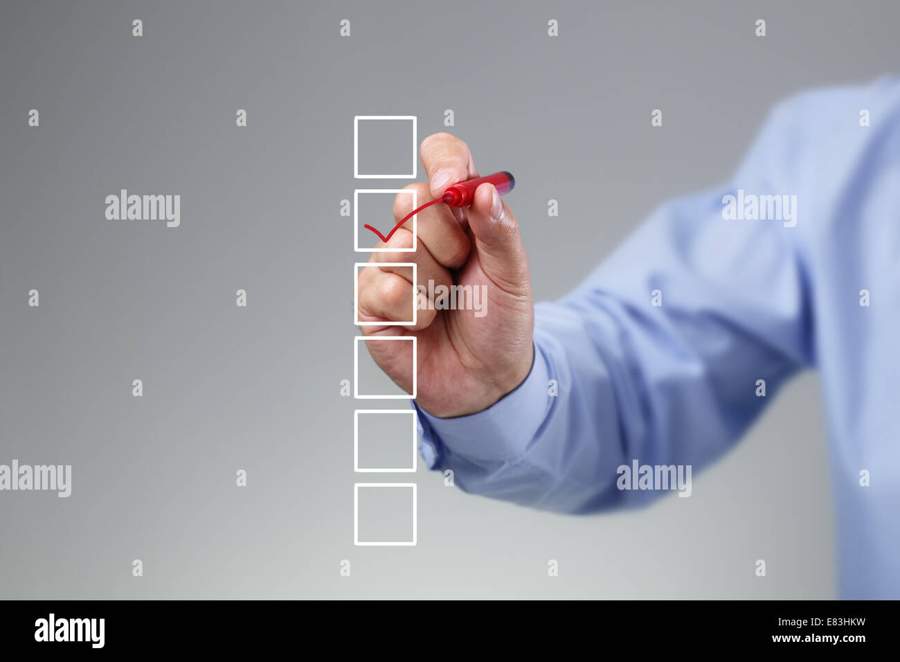 Lista di controllo Foto Stock