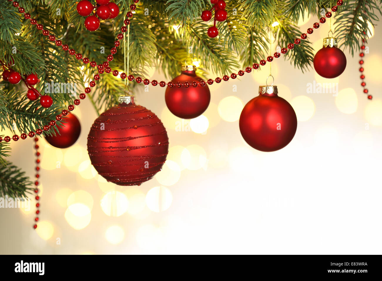 Dettaglio delle decorazioni natalizie Foto Stock