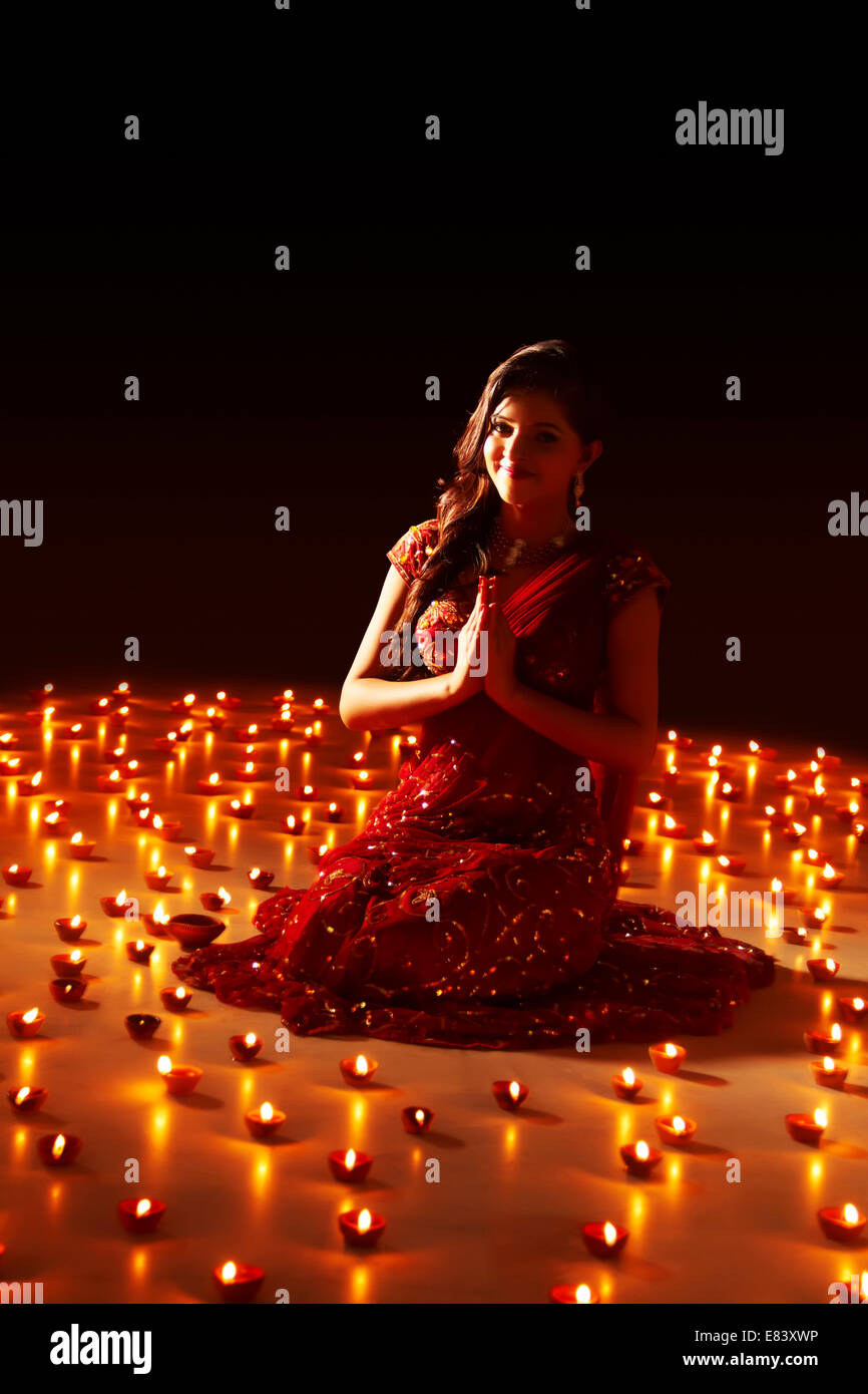 Indian Festival Diwali Benvenuti Foto Stock