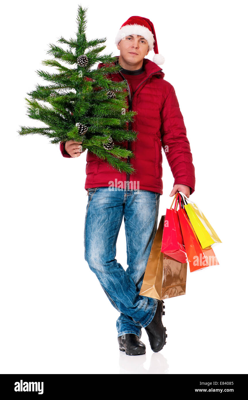 Uomo in abbigliamento invernale Foto Stock