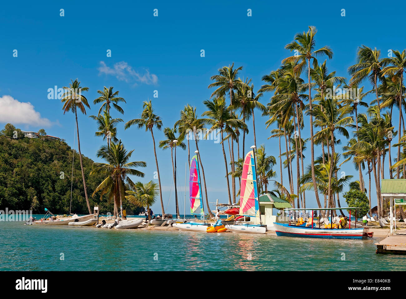 Marigot Bay, Castries, Saint Lucia, dei Caraibi Foto Stock