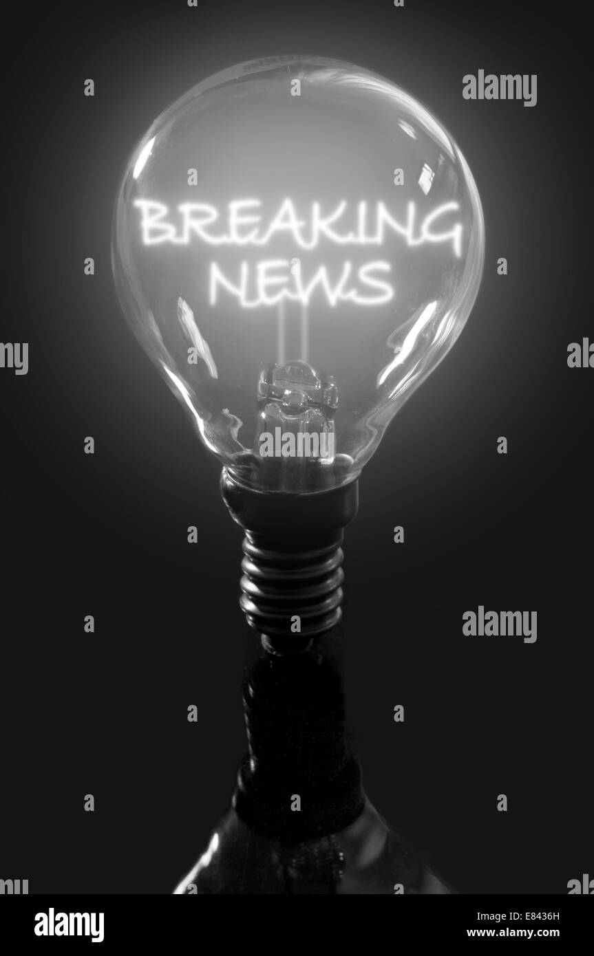 Ultime notizie lampadina Foto Stock