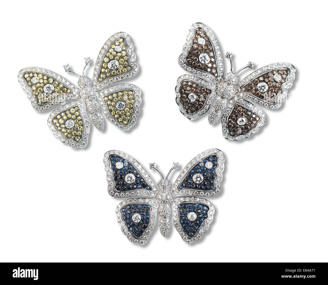 Preziosi diamanti butterflys Foto Stock