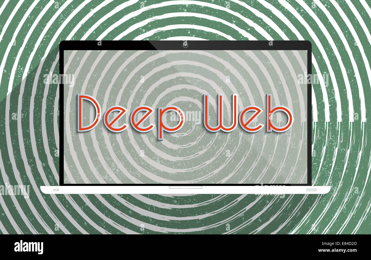 Concetto di sicurezza delle informazioni e invisibile il contenuto di internet. Design piatto illustrazione. Foto Stock