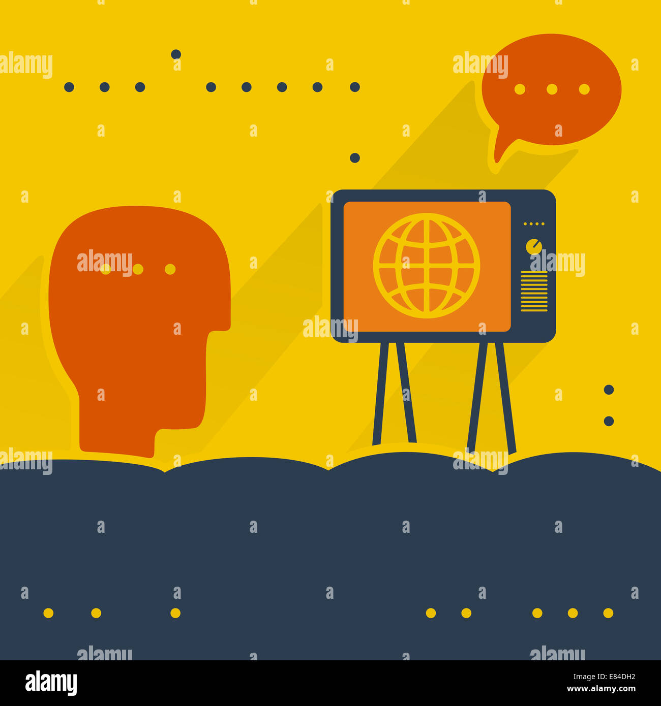 Il visualizzatore e TV eps 8 formato di file Foto Stock