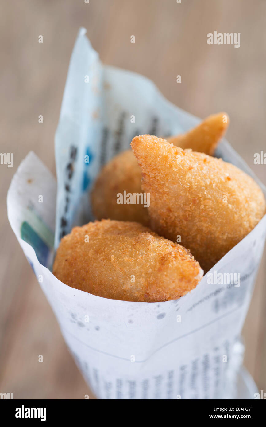 Coxinha, piatto brasiliano Foto Stock