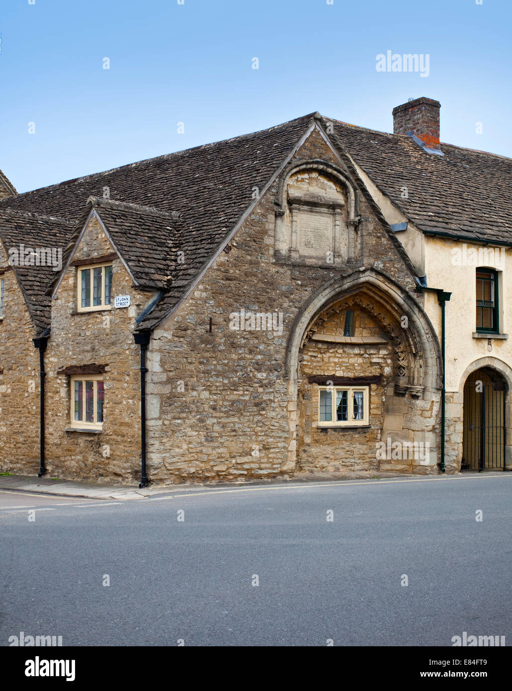 St Johns Alms House, Malmesbury, Gloucestershire, Inghilterra Foto Stock
