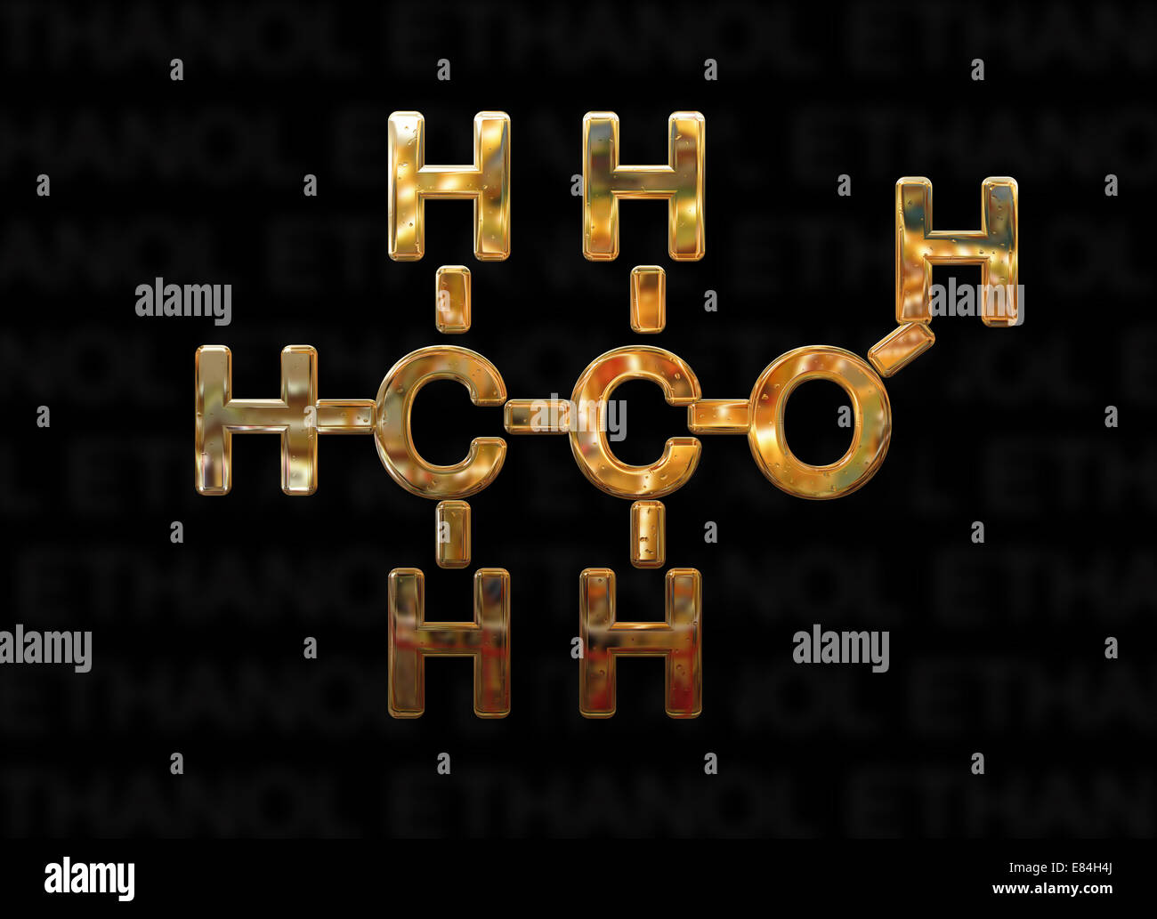 Molecola di etanolo concept Foto Stock