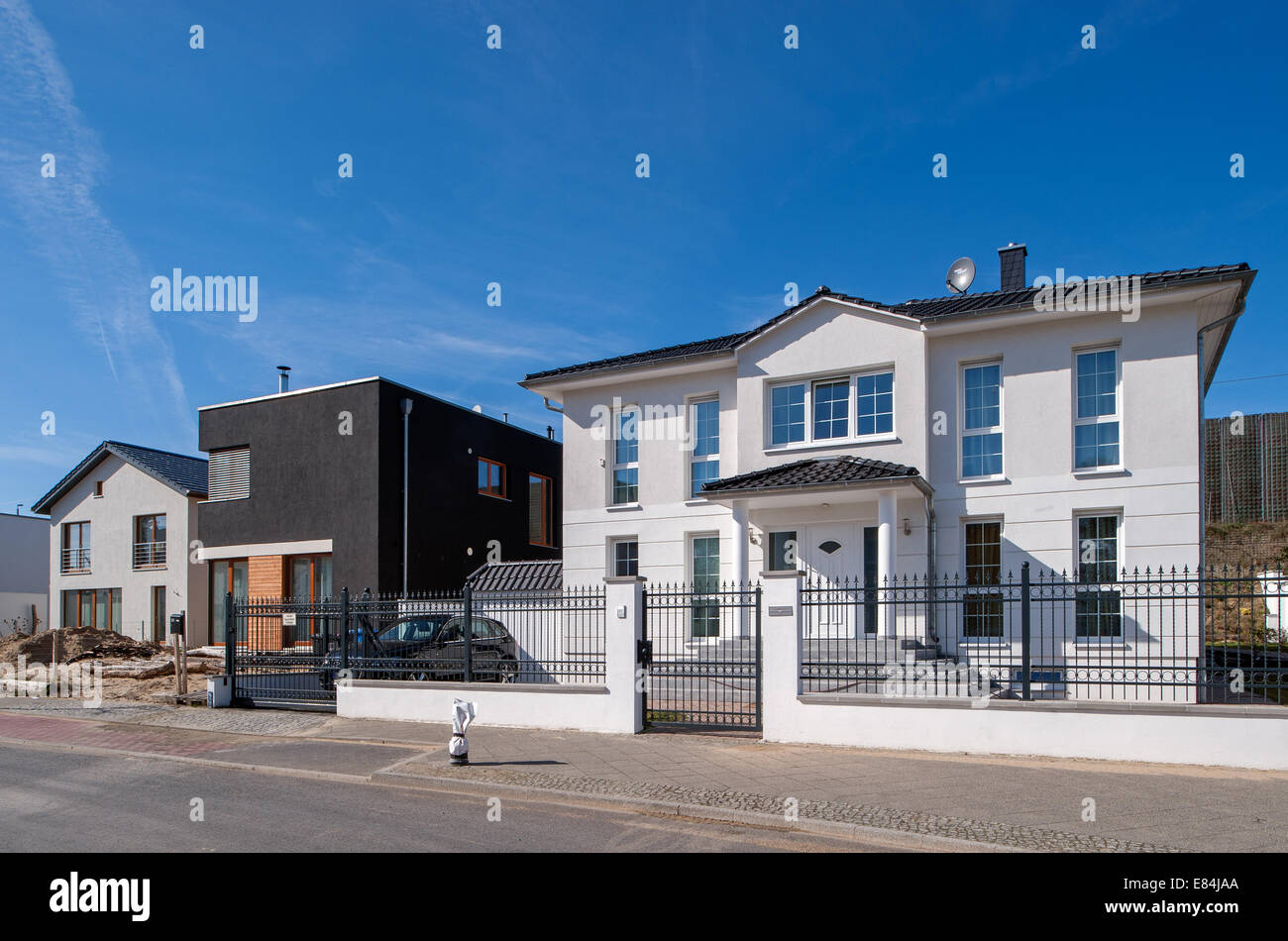 Berlino, Germania, la costruzione di nuove case unifamiliari in Berlin-Grunewald Foto Stock