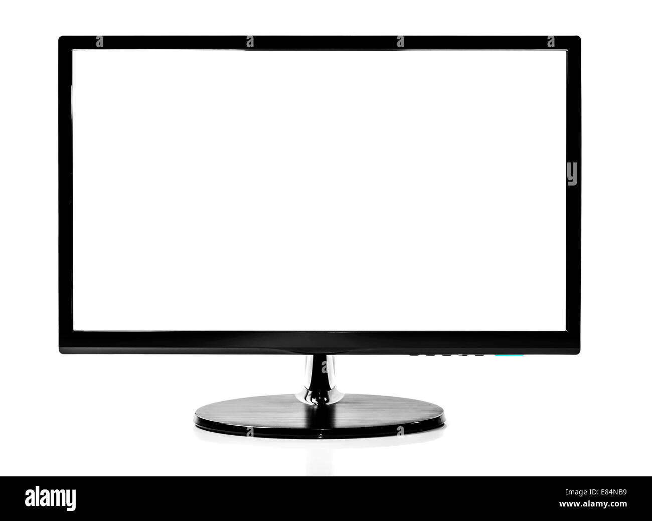 Il monitor di un computer isolato su uno sfondo bianco Foto Stock
