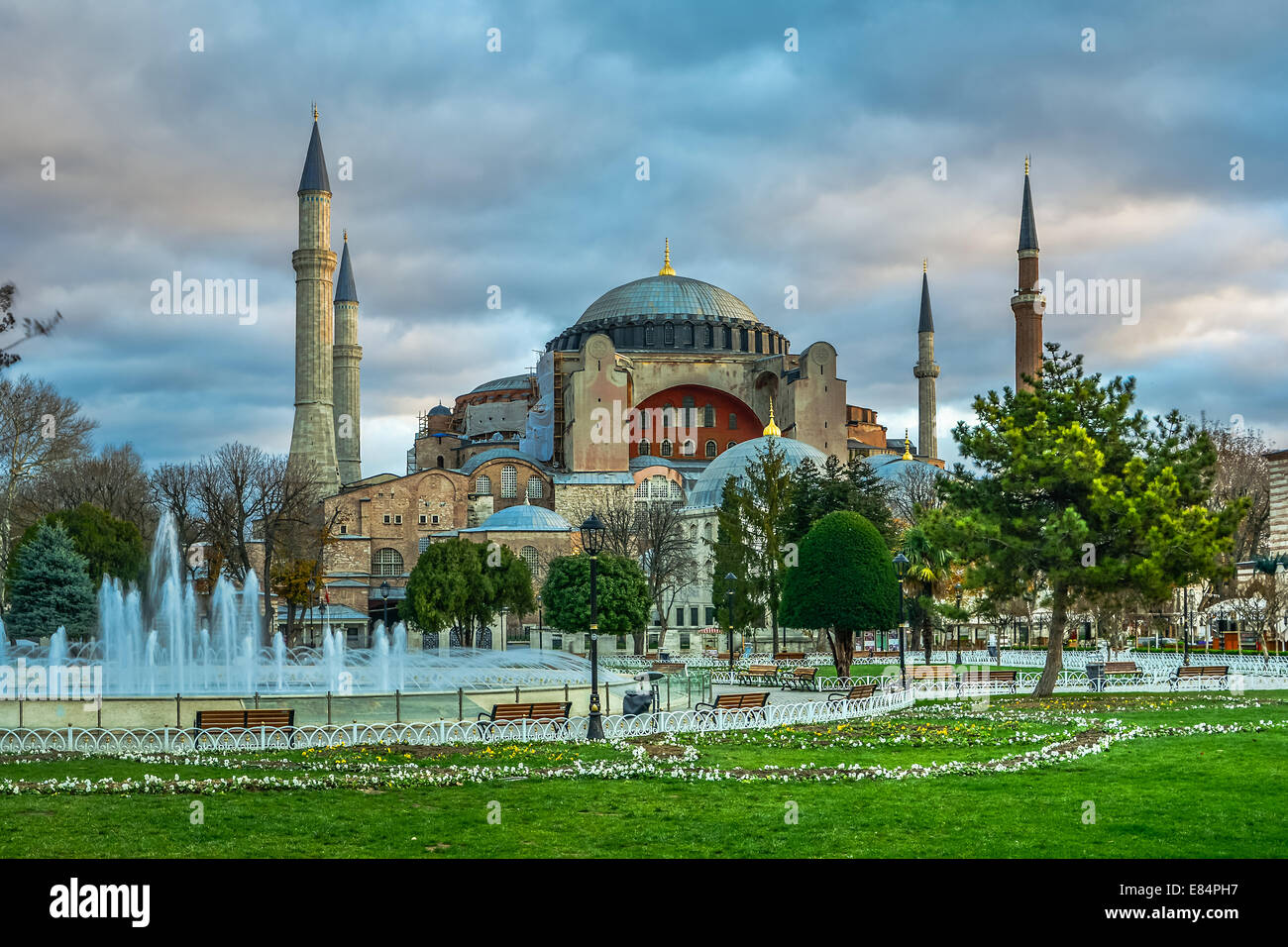 Hagia Sofia chiesa in Istanbul, Costantinopoli, Turchia Foto Stock