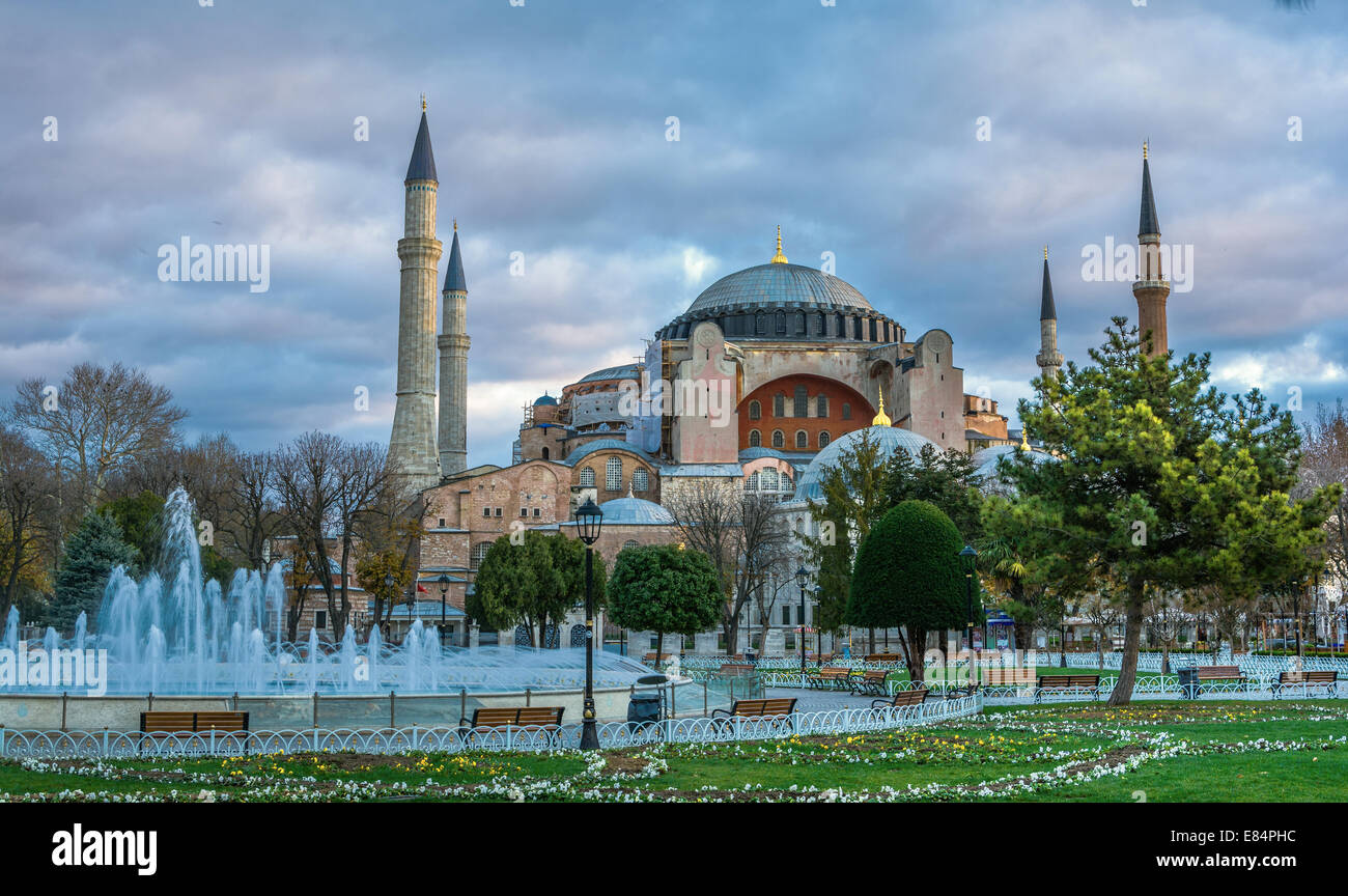 Hagia Sofia chiesa in Istanbul, Costantinopoli, Turchia Foto Stock
