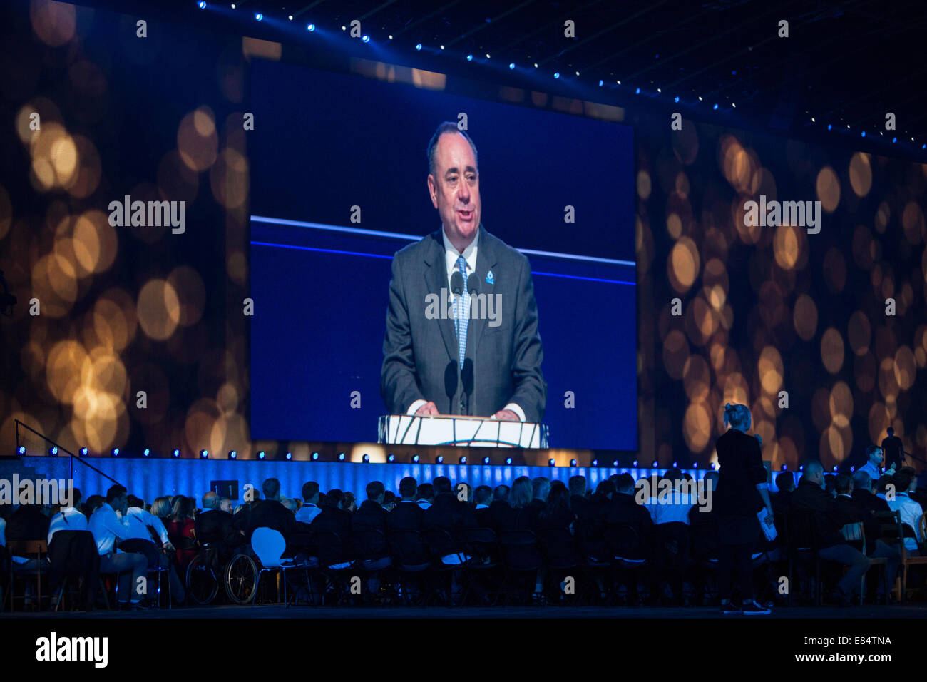 Cerimonia di apertura del Glasgow 2014 Giochi del Commonwealth, al Celtic Park, Glasgow, Scotland, Regno Unito. Foto Stock