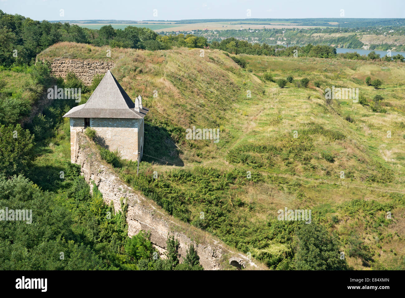 Khotyn fortezza: Yaski Gate, Western Bastion e parete Foto Stock