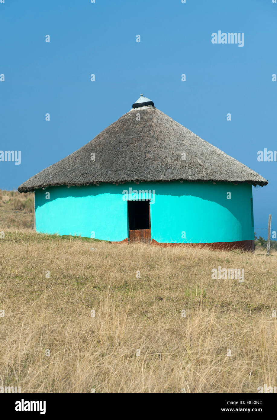 Xhosa hut nella provincia del Capo orientale del Sud Africa. Foto Stock