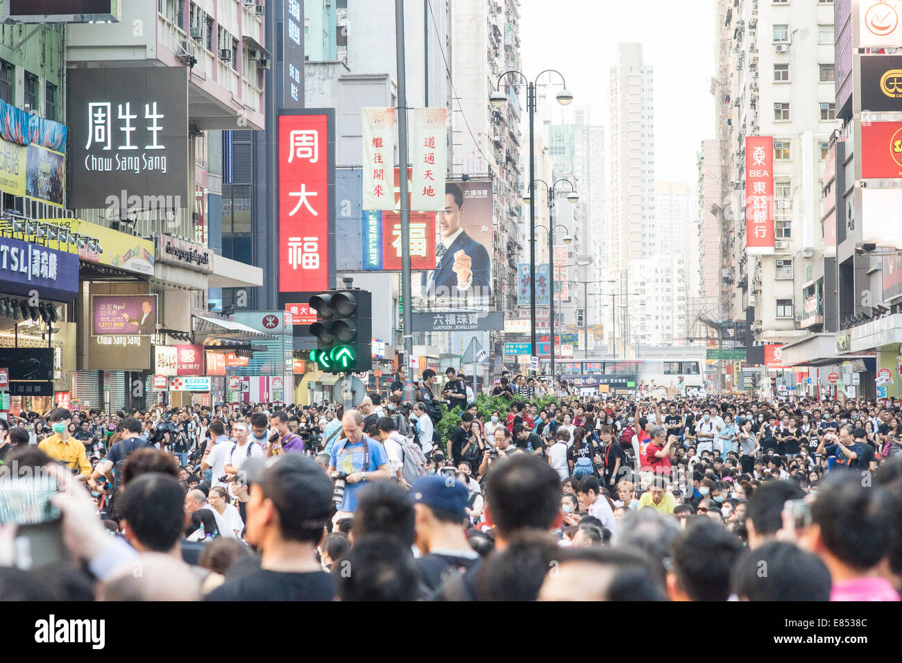 Hong Kong, Cina. Il 29 settembre 2014. persone stanno occupando a Causeway Bay e Mongkok, per una elezione democratica. Credito: kmt rf/Alamy Live News Foto Stock