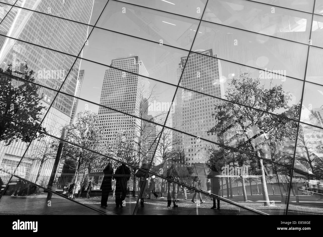 Ground Zero Memorial, Manhattan, New York, New York, Stati Uniti d'America Foto Stock