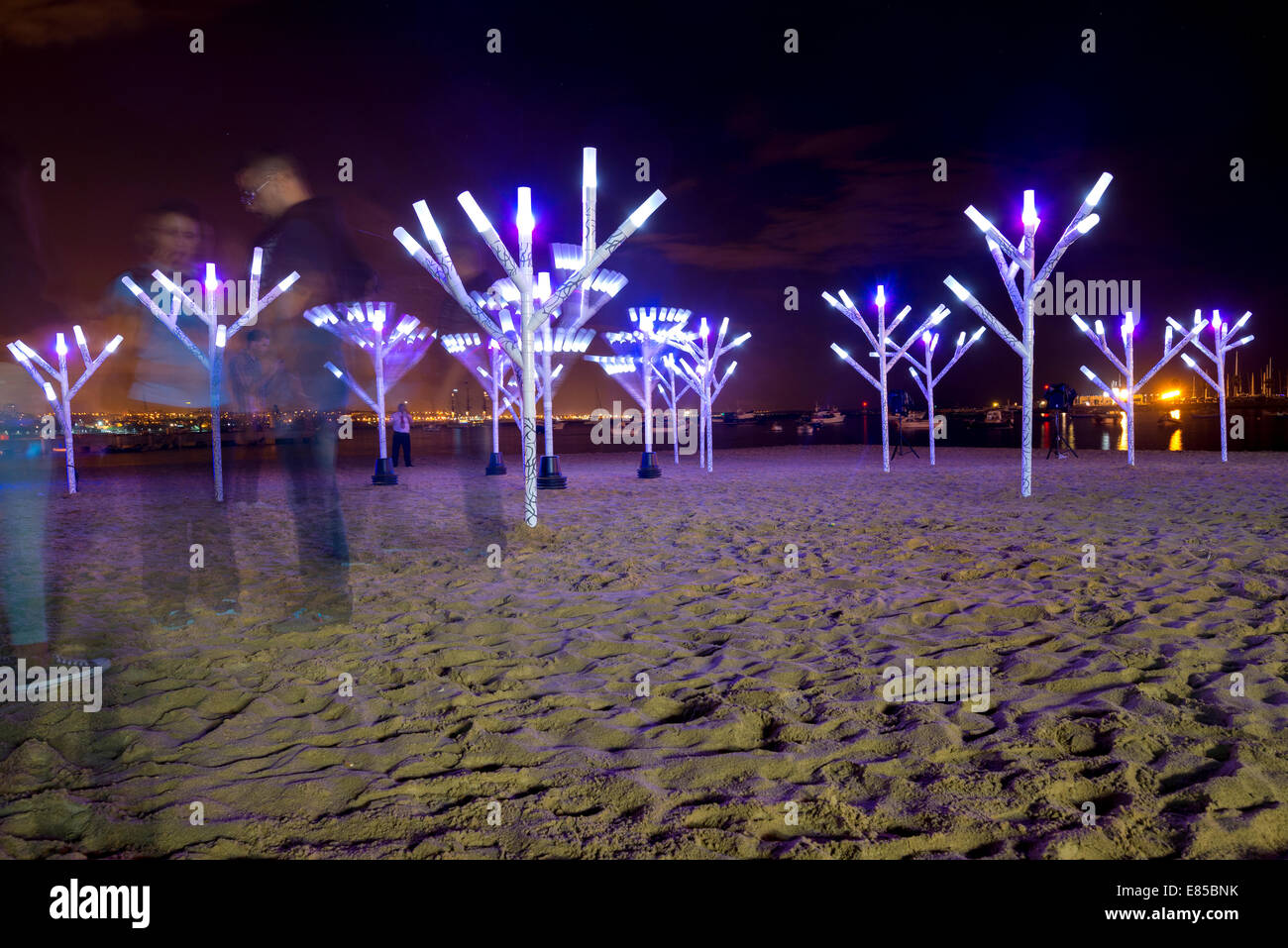 LUMINA Light Festival, cascias del Portogallo. Installazioni artistiche attraverso le strade e la spiaggia di Cascais Foto Stock