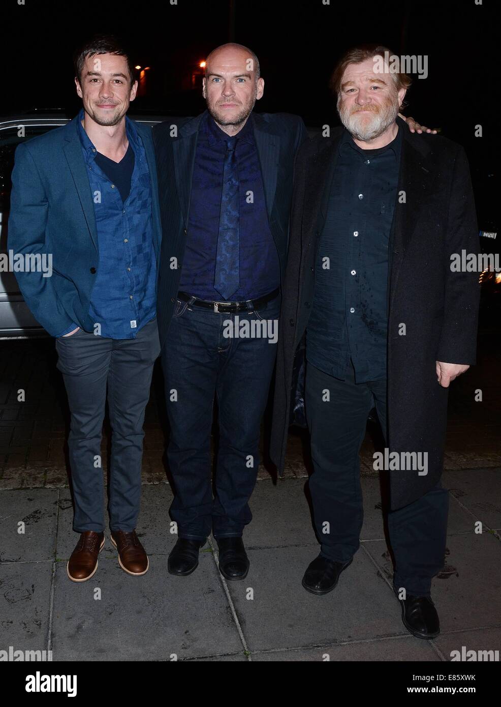 Celebrità a gli studi RTE per il Late Late Show con: Killian Scott,di John Michael McDonagh,Brendan Gleeson dove: Dublino, Irlanda quando: 29 Mar 2014 Foto Stock