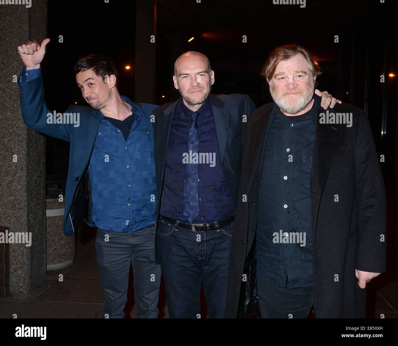 Celebrità a gli studi RTE per il Late Late Show con: Killian Scott,di John Michael McDonagh,Brendan Gleeson dove: Dublino, Irlanda quando: 29 Mar 2014 Foto Stock