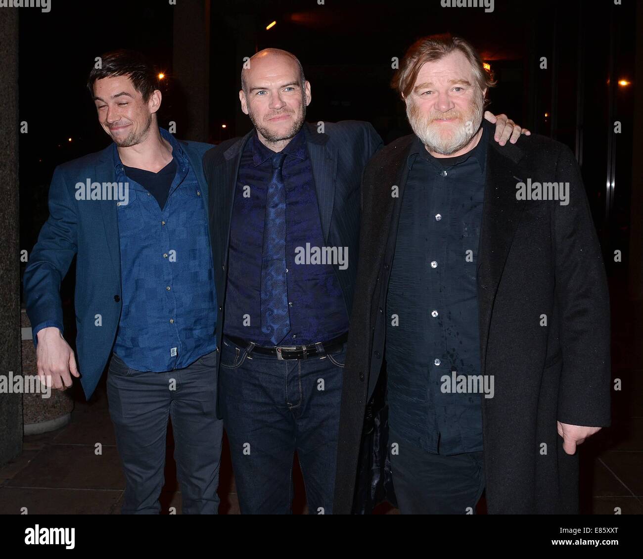 Celebrità a gli studi RTE per il Late Late Show con: Killian Scott,di John Michael McDonagh,Brendan Gleeson dove: Dublino, Irlanda quando: 29 Mar 2014 Foto Stock