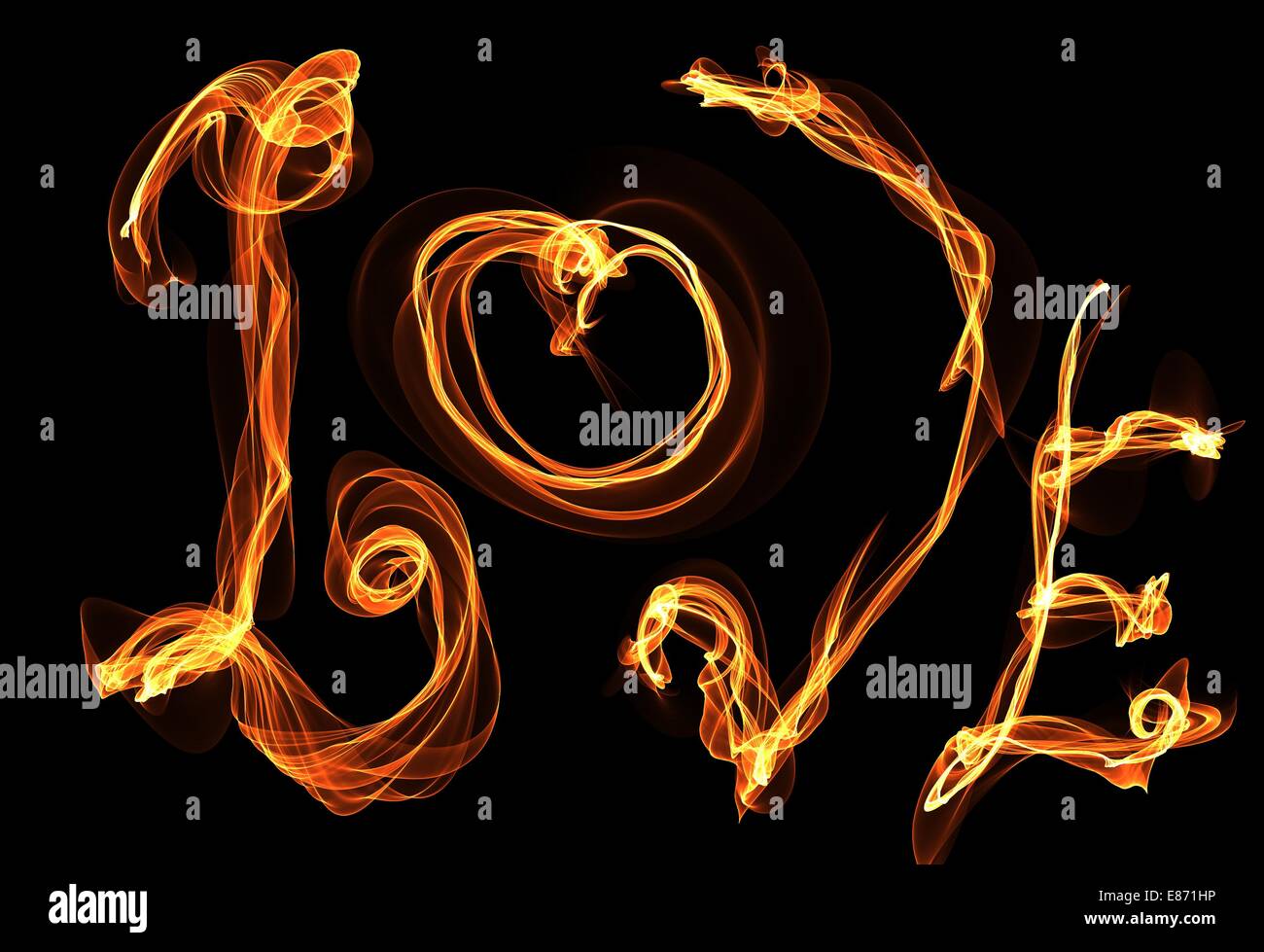 Fuoco d'amore illustrazione Foto Stock