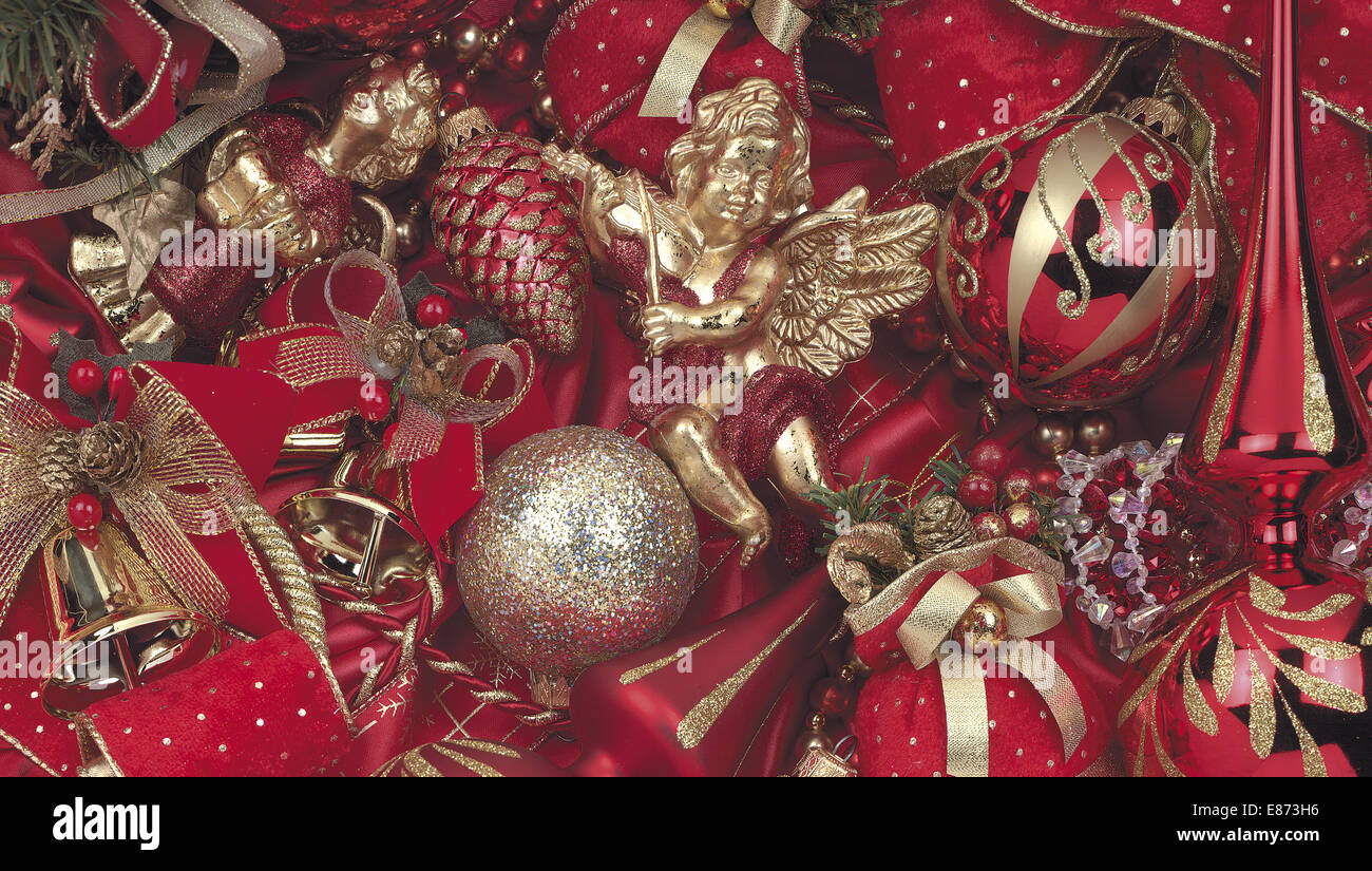 Red decorazione di Natale Foto Stock