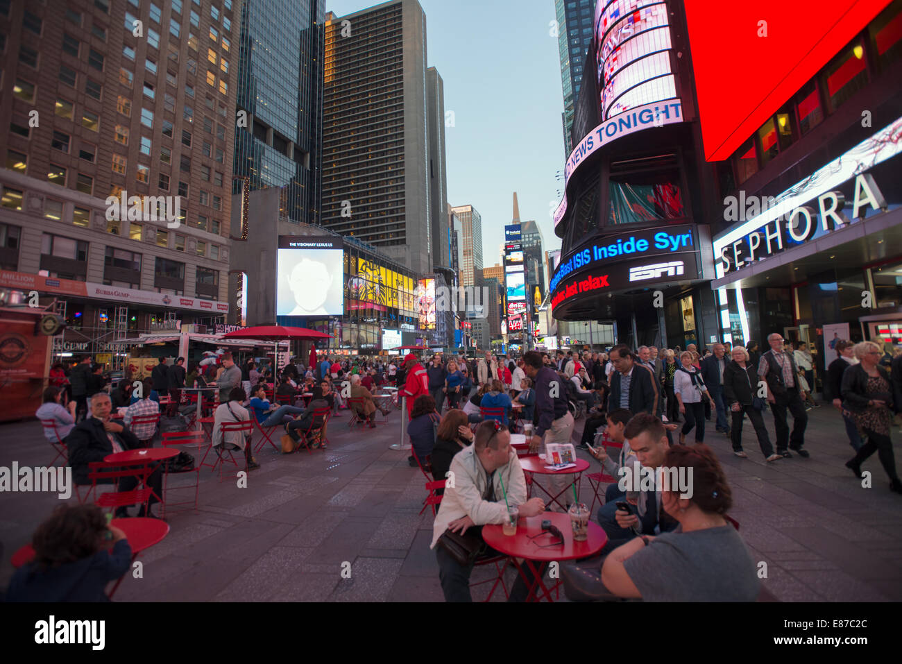 Scena di strada Times Square a New York STATI UNITI D'AMERICA Foto Stock