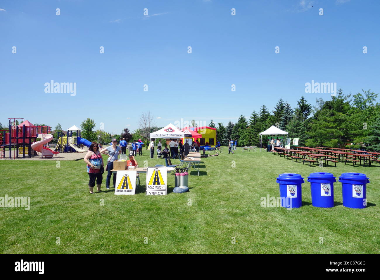 Outdoor evento comunitario al di fuori Toronto, Canada Foto Stock