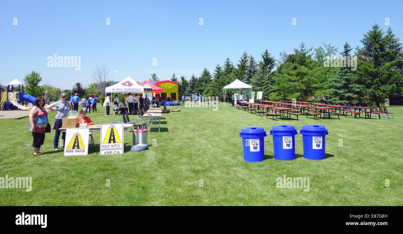 Outdoor evento comunitario al di fuori Toronto, Canada Foto Stock