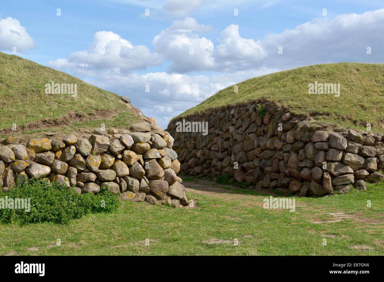 Porta della fortezza di anello, Trelleborg, Slagelse, Danimarca 140816 62331 Foto Stock