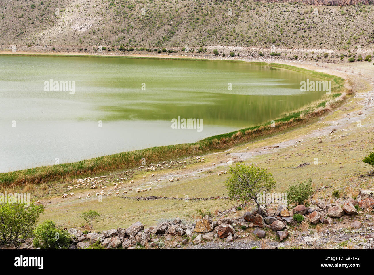 Narlı Göl, il cratere del lago, Niğde Provincia, Cappadocia, Anatolia centrale regione, Anatolia, Turchia Foto Stock