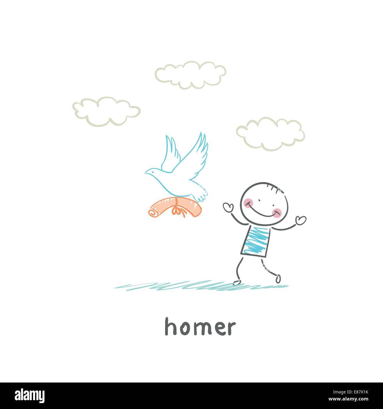 Homer Illustrazione Vettoriale