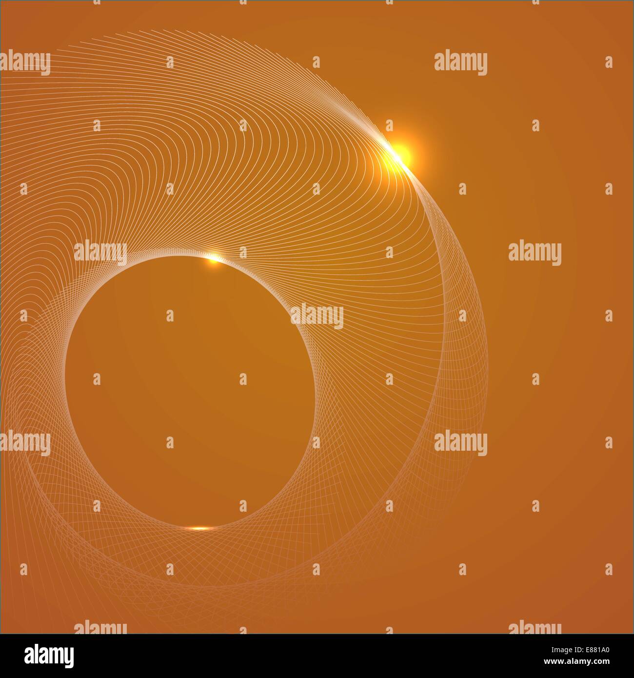 Abstract sfondo giallo con una spirale Illustrazione Vettoriale