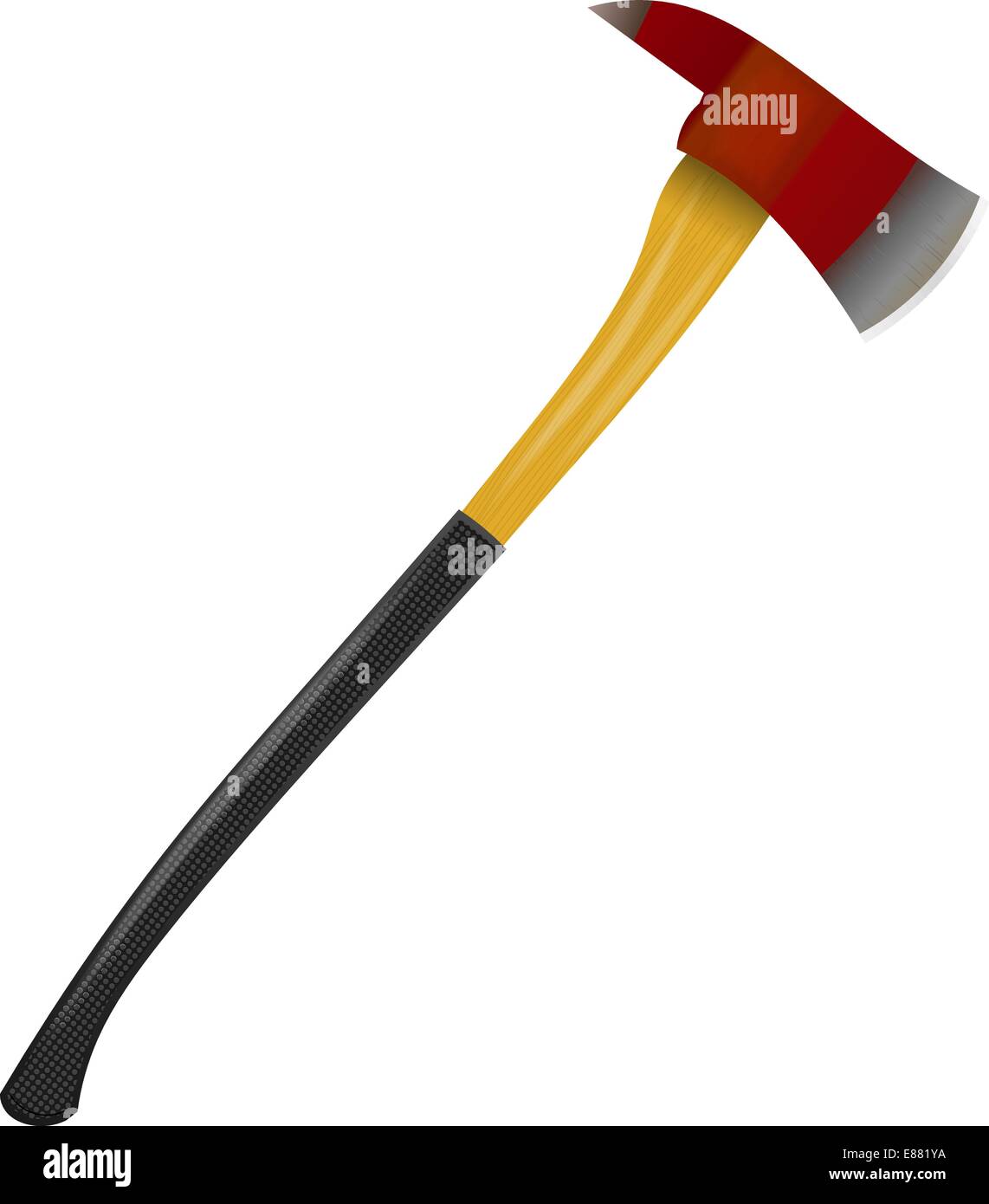 Fire ax su sfondo bianco Illustrazione Vettoriale